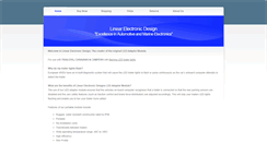 Desktop Screenshot of linearelectronicdesign.com